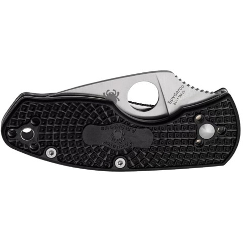 Ніж Spyderco Ambitious, serrated black (C148SBK)