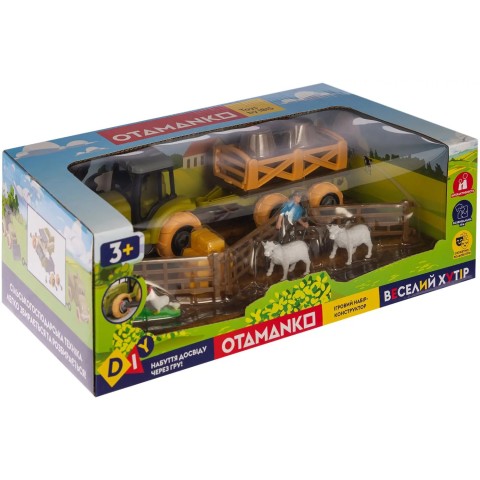 Ігровий набір OTAMANKO Веселий хутір (трактор з причепом, фермер з вівцями і курками) разноцветный