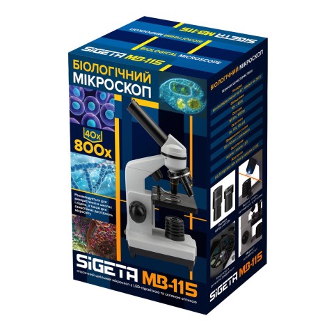 Мікроскоп SIGETA MB-115 40x-800x LED Mono