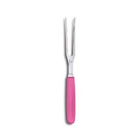 Кухонна виделка Victorinox Carving Flat 15см з рож. ручкою