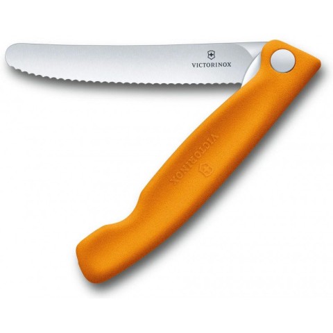 Кухонний ніж Victorinox SwissClassic Foldable Paring лезо 11см хвил. з помар. ручкою (блістер)