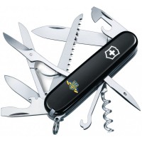 HUNTSMAN UKRAINE  91мм/15функ/черн /штоп/ножн/пила/крюк /Герб Украины с лентой