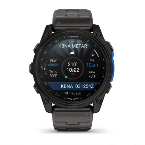 Авіаційний годинник Garmin D2 Mach 2 51мм Carbon Gray DLC Titanium із вентильованим титановим браслетом 010-02905-31