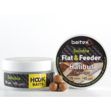 Бойлы Baitex пылящие Flat & Feeder Halibut 10 мм (45 шт)