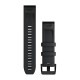 Ремешки для часов Garmin QuickFit 22 силиконовые, черные с черной стальной фурнитурой
