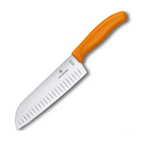 Кухонний ніж Victorinox SwissClassic Santoku лезо 17см ріфл. з помар. ручкою (блістер)