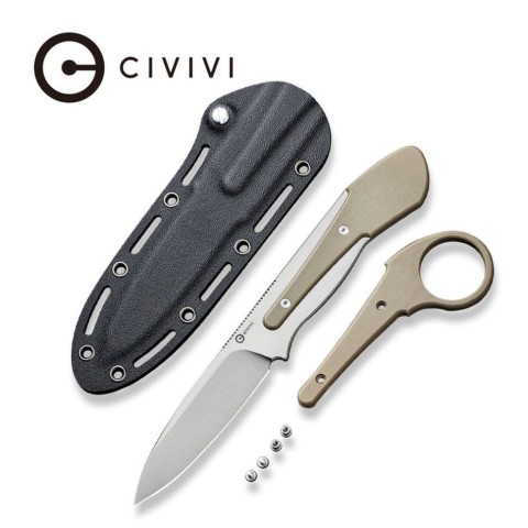 Ніж фіксований тактичний Civivi Varius, (9.5 см) D2 / G10 коричневий