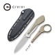 Ніж фіксований тактичний Civivi Varius, (9.5 см) D2 / G10 коричневий