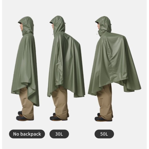 Плащ-дощовик Naturehike CNK2550FS010, розмір L, оливковий