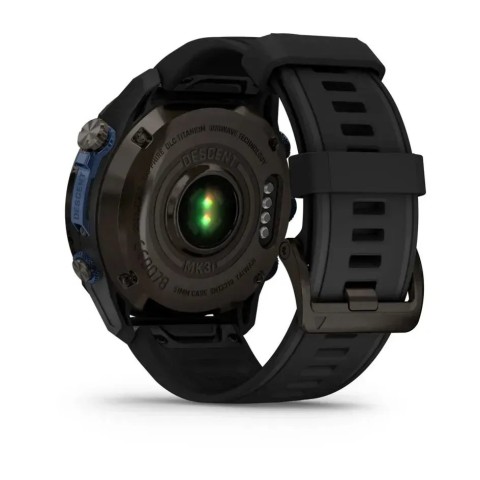 Смарт-годинник Garmin Descent Mk3i (51 мм) карбоново-сірий DLC титановий з чорним силіконовим ремінцем