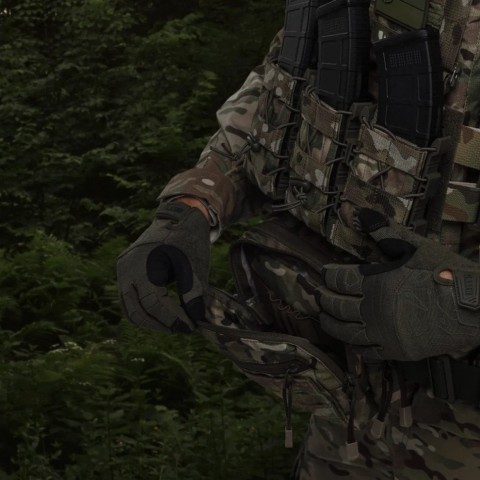 Сумка-напашник Ukrarmor PRO. Розмір L (16х28 см). Матеріал Cordura 500D Мультикам