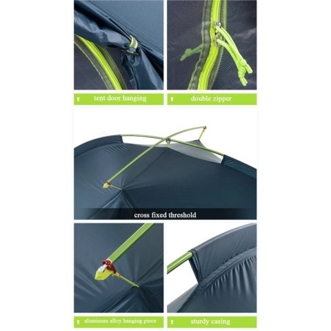 Намет двомісний Naturehike Tagar NH17T180-J, темний блакитний