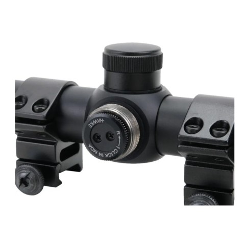 Прицел оптический Hawke Fast Mount 3-9x40 AO сетка Mil Dot. Кольца на Weaver