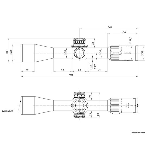 Прицел оптический KAHLES K540i DLR CCW 5-40x56 (36 мм) illum. Skmr4+ w-right FFP