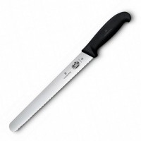 Кухонний ніж Victorinox Fibrox Larding лезо 25см хвил. з чорн. ручкою