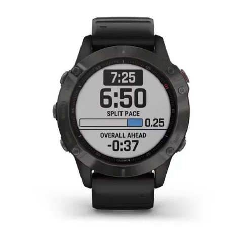 Смарт-часы Garmin fenix 6 Pro Sapphire углеродно-серые DLC с черным ремешком