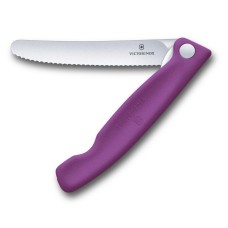Нож кухонный складной Victorinox SwissClassic 11 см, серрейтор, скругленный, фиолетовый