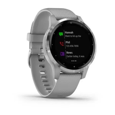 Смарт-годинник Garmin vivoactive 4S припилено-сірий зі сріблястим безелем