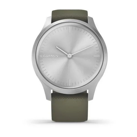 Смарт-часы Garmin vivomove Style с серебристым корпусом и торфяным ремешком