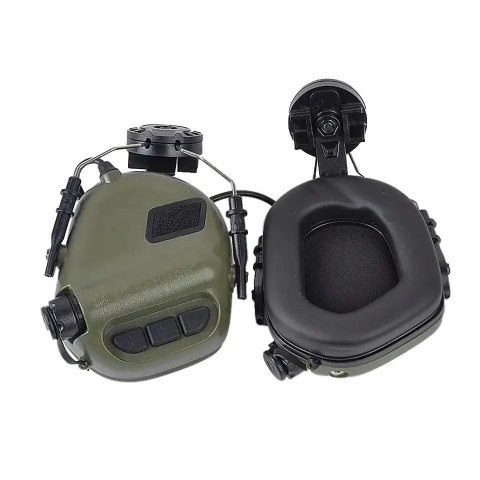 Активні навушники Earmor M31H, з тримачем ARC Rails на каску green