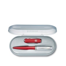 Набір Victorinox Ніж+Ручка Caran d'Ache черв кул. + футляр д,окулярів