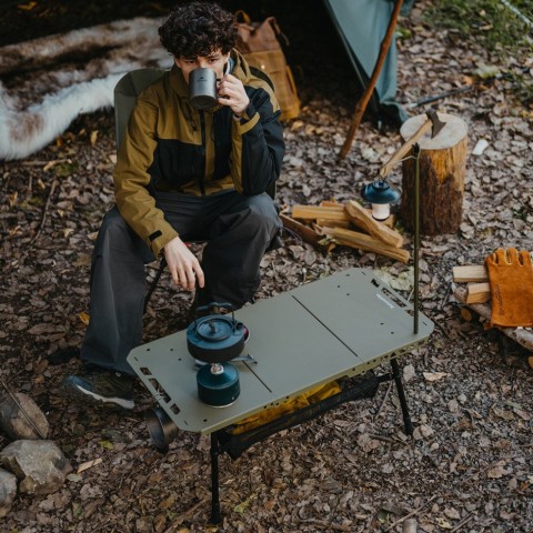 Складаний стіл Naturehike CNK2450JJ025, 80х40 см, алюміній, оливковий