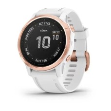 Смарт-часы Garmin fenix 6S Pro розово-золотистые с белым ремешком