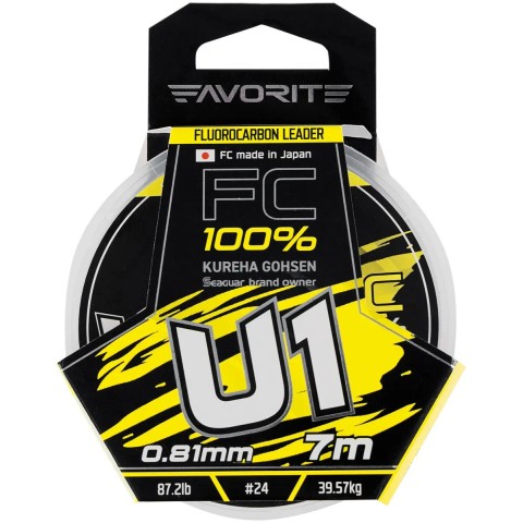 Флюорокарбон Favorite U1 FC 7m #24/0.81mm 87.2lb/39.57kg