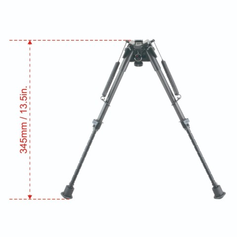 Сошки Vector Optics 230-345 мм Карбонове волокно, підпружинені з ричагом