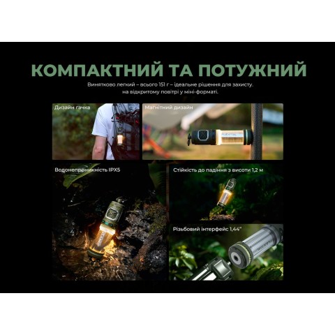 Фумігатор-ліхтар кемпінговий Flextail Tiny Repel S, зелений
