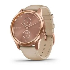 Смарт-часы Garmin vivomove Luxe с розово-золотистым корпусом и бежевым ремешком