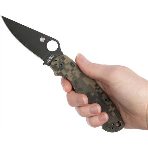 Нож Spyderco Para-Military 2 Black Blade, CPM S45VN, G-10 ц:camo