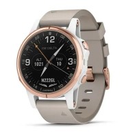 Смарт-годинник Garmin D2 Delta S з бежевим шкіряним ремінцем для авіаторів