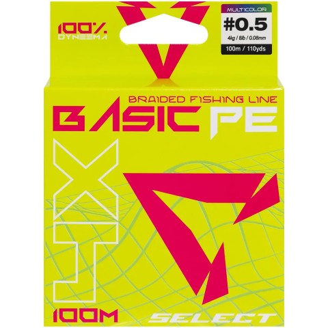 Шнур Select Basic PE Multicolor 100m #0.5/0.08mm 8lb/4kg