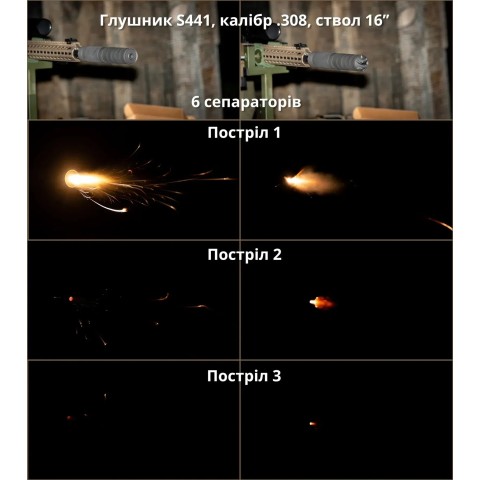 Передня кришка-полум'ягасник AFTactical S44 / S441, .308