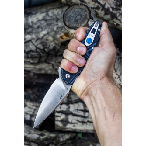 Ніж складаний туристичний Ruike Fang P105-Q, (9.2 см) 14C28N / G10 синій