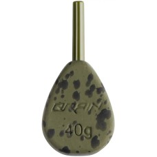 Грузило Brain In-Line Flat Lead 42g 2шт/уп green