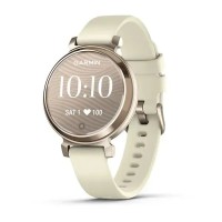 Смарт-часы Garmin Lily 2 кремово-золотистые с кокосовым силиконовым ремешком
