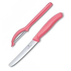 Набір кухонний Victorinox SwissClassic Paring Set 2шт з св.черв. ручкою (ніж, овочечистка Universal) у подар.упак.