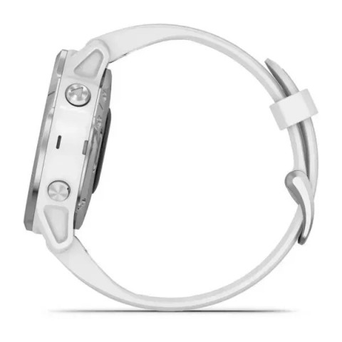 Смарт-годинник Garmin fenix 6S білий з білим ремінцем