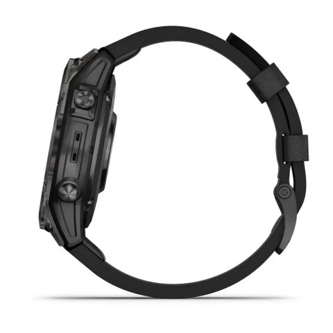 Смарт-часы Garmin epix Pro Gen 2 Sapphire Edition (47мм) карбоново-серые титановые DLC с черным кожаным ремешком
