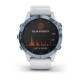 Смарт-часы Garmin fenix 6 Pro Solar Edition минерально-синие с белым ремешком