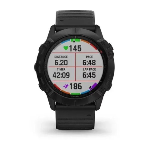 Смарт-часы Garmin fenix 6X Pro черные с черным ремешком