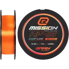 Волосінь Brain Mission Carp Line (Neon Orange) 1000m 0.30mm 7.6kg