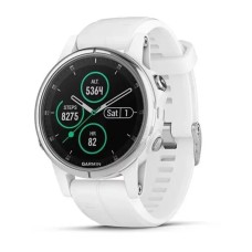 Смарт-годинник Garmin fenix 5S Plus Sapphire білий з білим ремінцем
