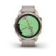Смарт-часы Garmin fenix 7S Pro Sapphire Solar Edition нежно-золотистые с кожаным ремешком цвета известняка