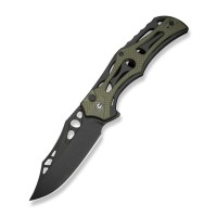 Ніж складаний туристичний Civivi Biophase, (8.9 см) Nitro-V / Aluminum & G10 чорно-зелений