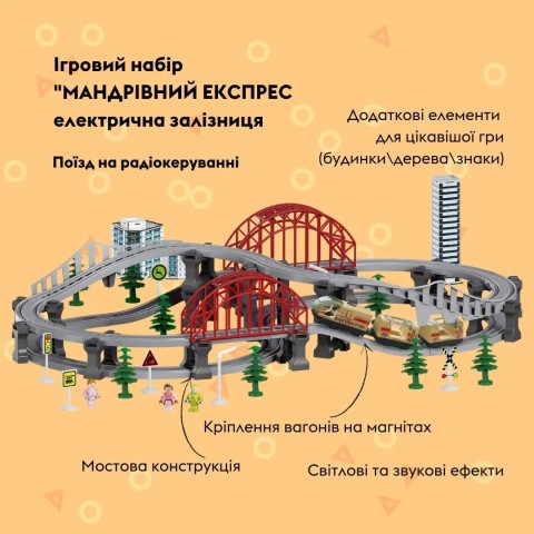 Игровой набор OTAMANKO Странствующий Экспресс 129 деталей Бежевый