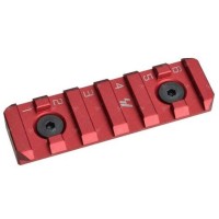 Планка Пікатінні SI 6 слотів KeyMod & M-Lok червона
