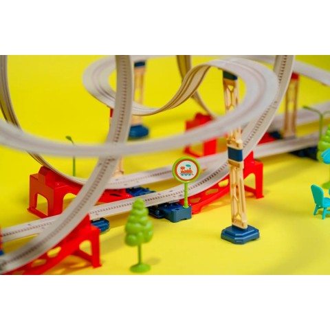 Ігровий набір OTAMANKO ХОРОБРИЙ ПАРОВОЗИК трюкова залізниця, 173 деталі,